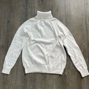 Karen Scott Women’s Small Classic White Turtleneck Sweater 100% Cotton Winter